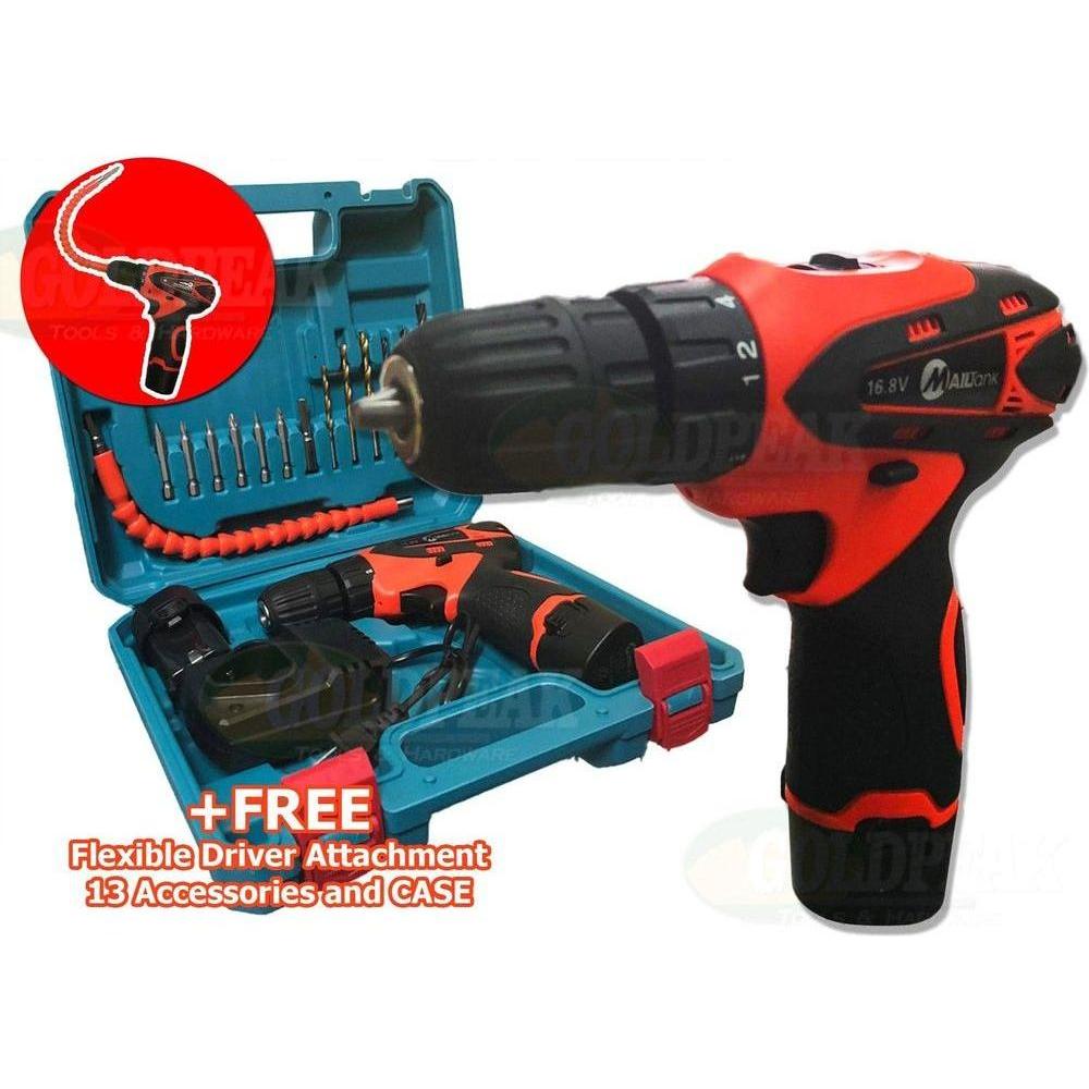 Mailtank 16.8V Cordless Drill - Driver with Flexible Driver - Goldpeak Tools PH Mailtank
