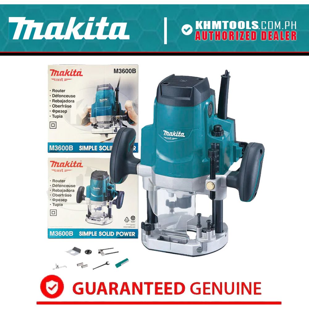 Makita MT M3600B Plunge Router (1/4"&1/2") 1,650W | Makita MT by KHM Megatools Corp.