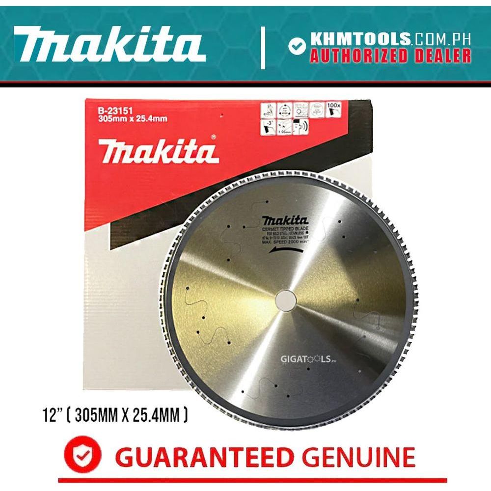 Makita B-23151 Circular Saw Blade 12"x 100T for Thin Stainless Steel / LC1230 | Makita by KHM Megatools Corp.