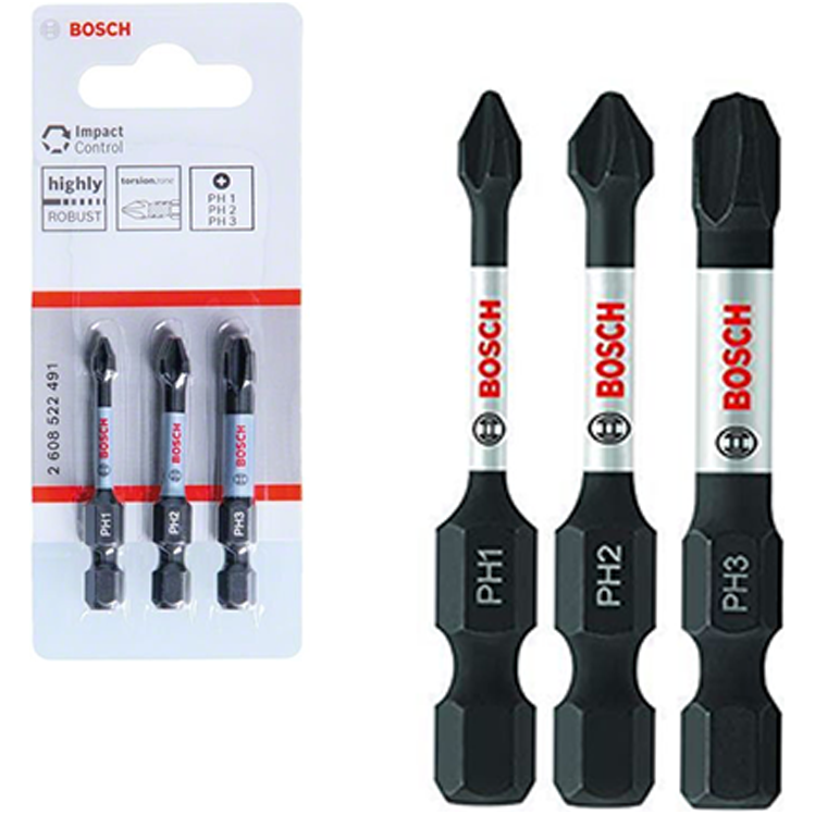 Bosch Impact Control Power Screw Bit Set 3Pcs (2608522491) | Bosch by KHM Megatools Corp. Main image