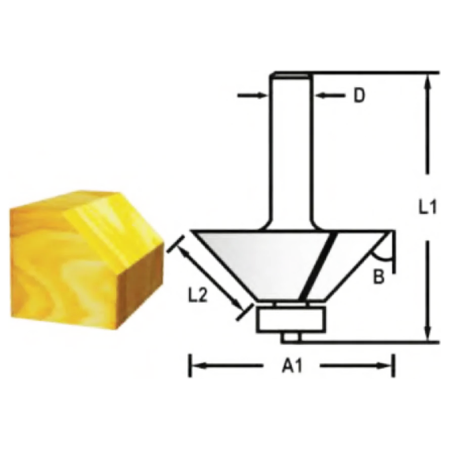 Makita 733244-4A HSS Chamfering Router Bit | Makita by KHM Megatools Corp. Main image