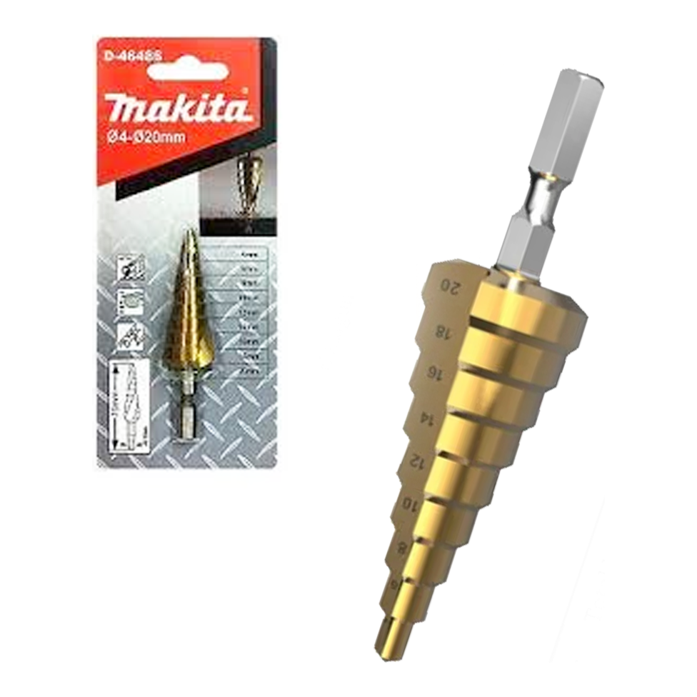 Makita D-46442 Step Drill Bit 1/4" 4-20mm | Makita by KHM Megatools Corp. Main image