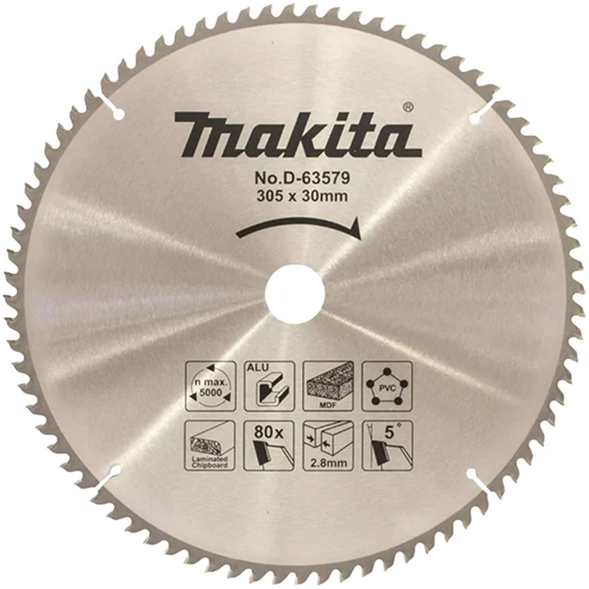 Makita D-63579 Circular Saw Blade Multi Material 12" 80T | Makita by KHM Megatools Corp. Main image