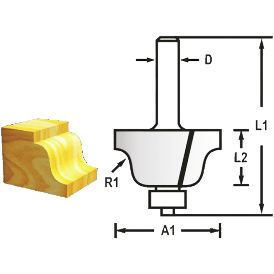 Makita 733243-4A HSS Roman Ogee Router Bit | Makita by KHM Megatools Corp. Main image