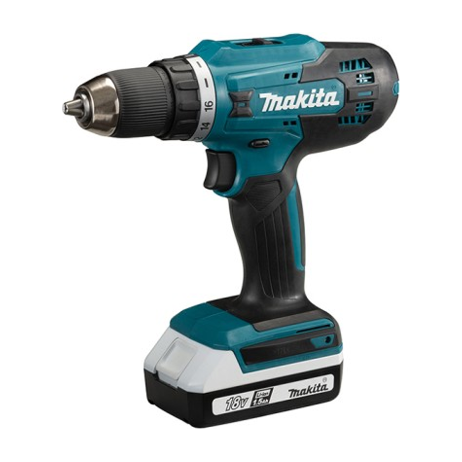 Makita DF488D005 Li-Ion Cordless Driver Drill 18V 13MM with Accessories Set 74Pcs