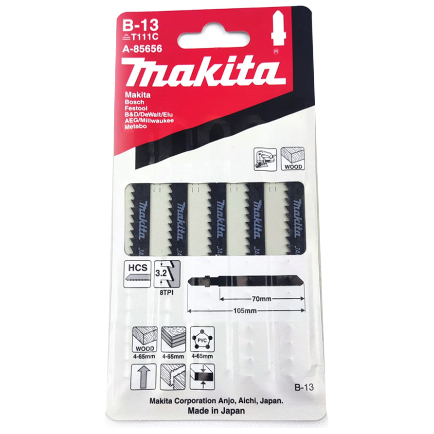 Makita A-85656 B-13 Basic Cut Wood Jigsaw Blade | Makita by KHM Megatools Corp. Main image
