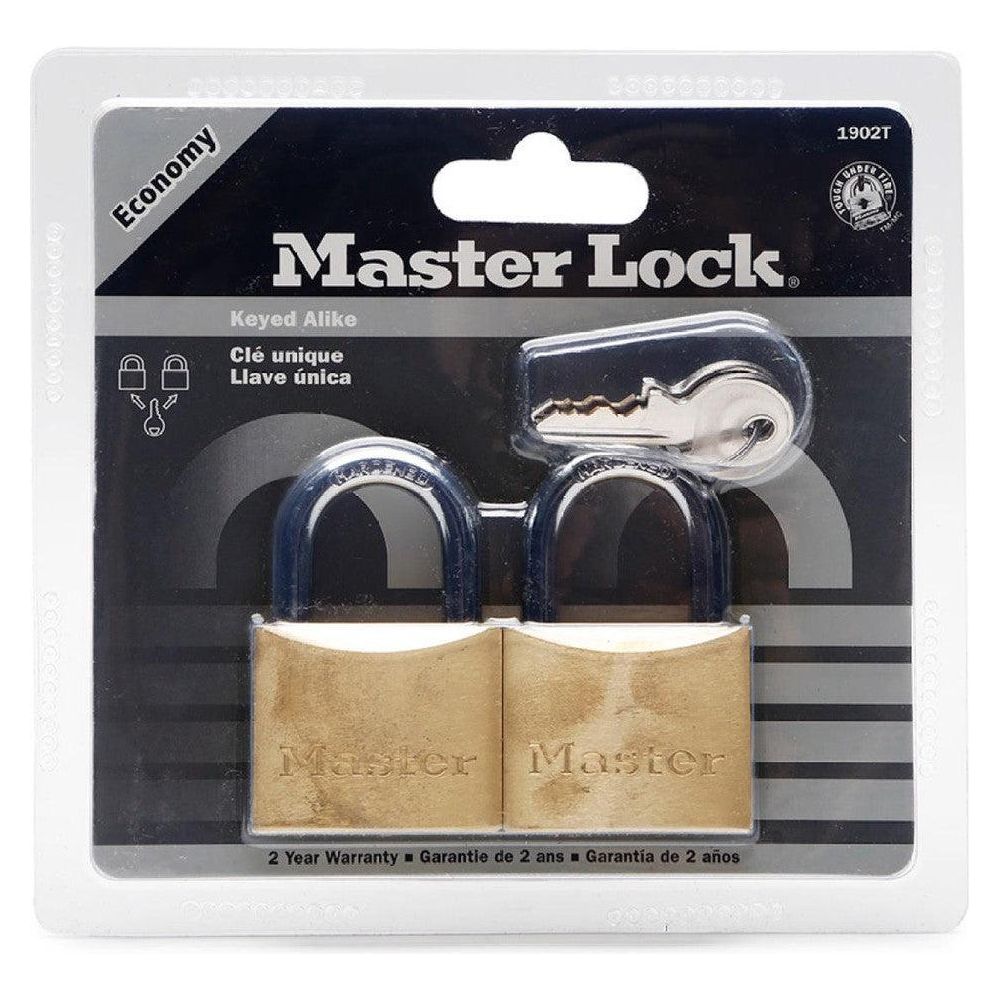 MasterLock ECO Solid Brass Padlock 2pcs [Key Alike] | Masterlock by KHM Megatools Corp. Main image