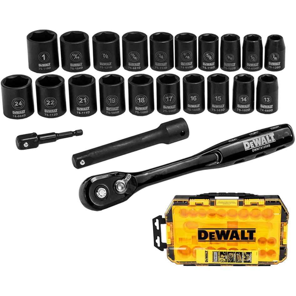 Dewalt DWMT74739 Combination Impact Socket Wrench Set 1/2" 23Pcs | Dewalt by KHM Megatools Corp. Main image
