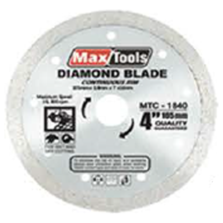 MaxTools MTC-1840 Diamond Cutting Disc 4" (Continuous) | MaxTools by KHM Megatools Corp. Main image