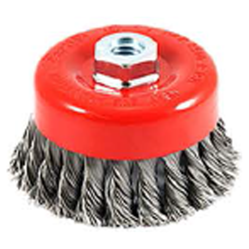 MaxTools MXA-1075 Wire Cup Brush Twisted 3" | MaxTools by KHM Megatools Corp. Main image