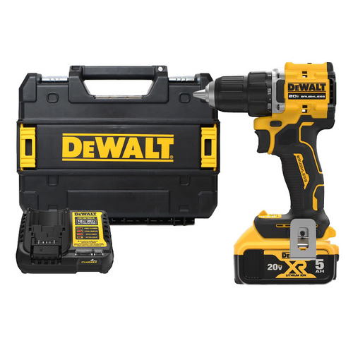 Dewalt DCD794P1T Cordless Drill Driver 13mm 20V Brushless 74Nm [Kit] (ATOMIC)