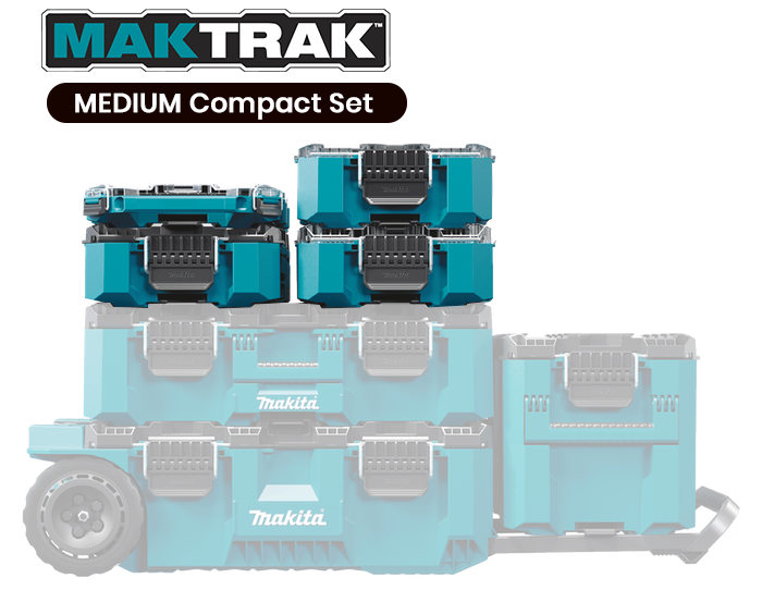 MakTrak medium compact set with multiple toolboxes on a white background Main image