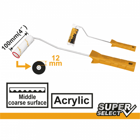 Ingco HRHT281002 Mini Paint Roller 4" (Inner Wall) Cylinder Brush [SS] - KHM Megatools Corp.