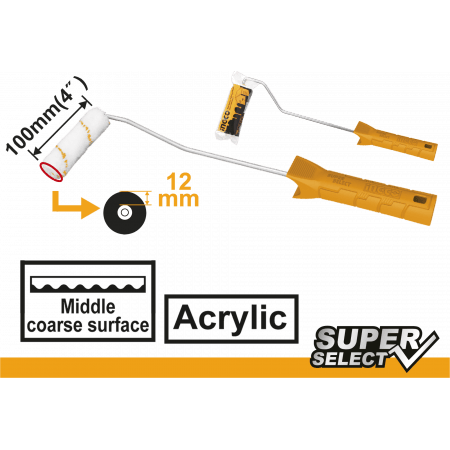Ingco HRHT281002 Mini Paint Roller 4" (Inner Wall) Cylinder Brush [SS] - KHM Megatools Corp. Main image
