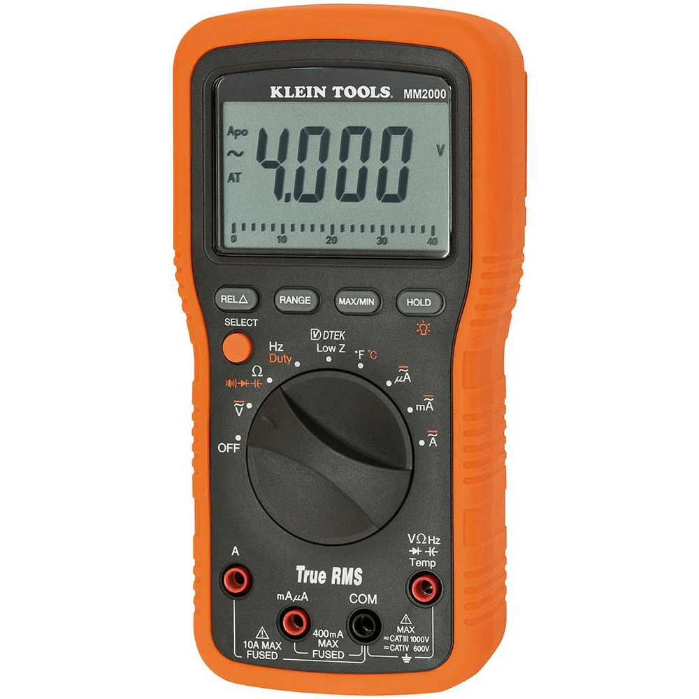 Klein MM2000 Electricians/HVAC TRMS Multimeter (Multi-Tester) | Klein by KHM Megatools Corp. Main image