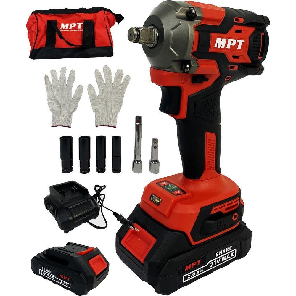MPT MPIW21400.K01 Brushless Cordless Impact Wrench Kit 1/2" Drive 400Nm 21V [Kit] | MPT by KHM Megatools Corp. Main image