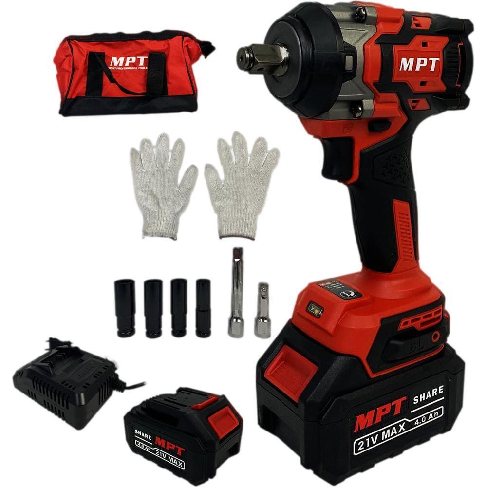 MPT MPIW21600.K01 Brushless Cordless Impact Wrench 1/2" Drive 600nm 21V [Kit] | MPT by KHM Megatools Corp. Main image