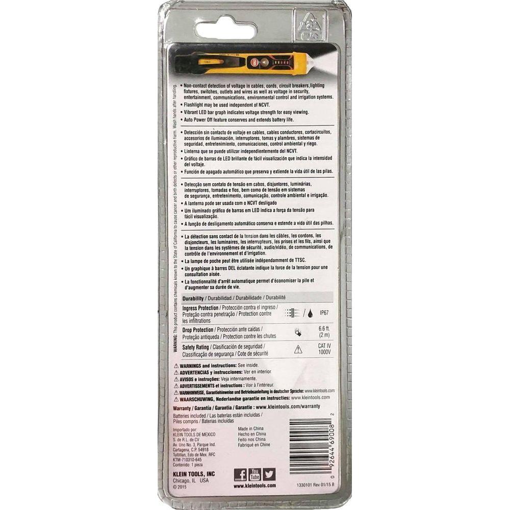 Klein NCVT-3 Non-Contact Voltage Tester with Flashlight Secondary image