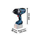 Bosch GDS 18V-1000 Cordless Impact Wrench 1000Nm 18V BiTurbo (Bare) [06019J83L1] - KHM Megatools Corp.