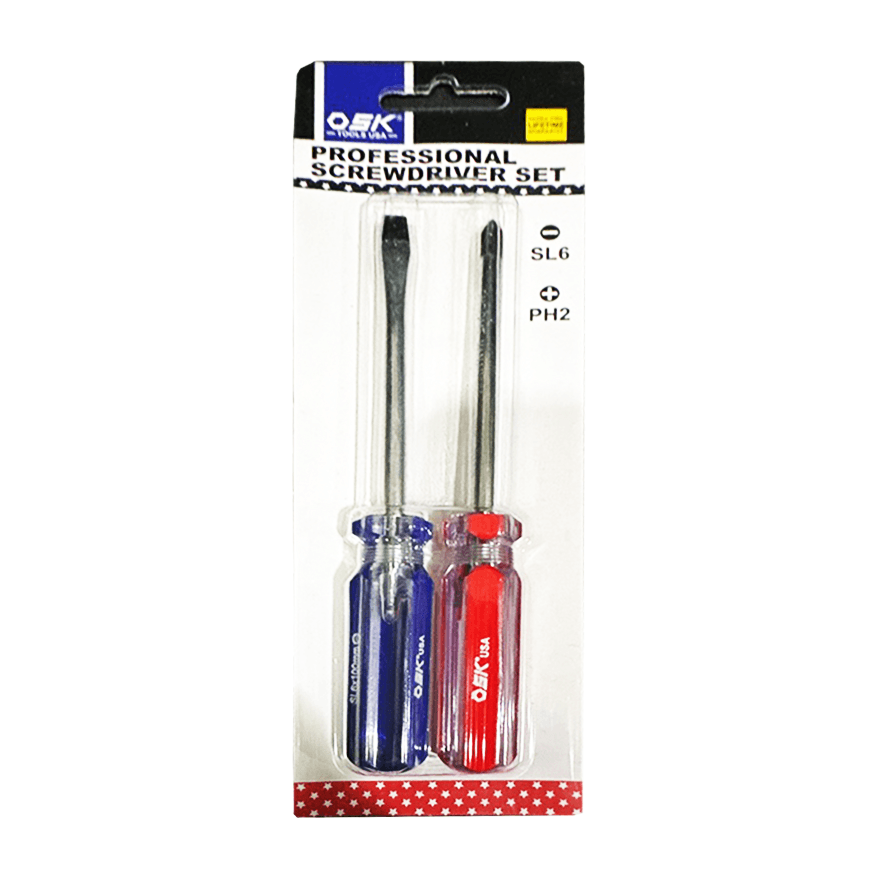 OSK 107-2KIT 2pcs Screwdriver Set 4" - KHM Megatools Corp. Main image