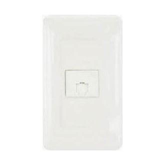 Omni P1-ET-PK Telephone Outlet 4 Pins in Plate (Flush Type) | Omni by KHM Megatools Corp. Main image