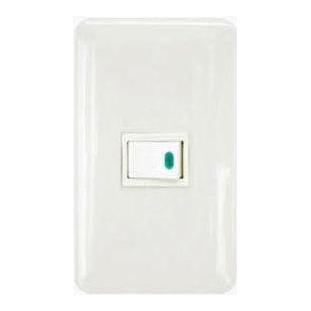 Omni P1-S14-PK 1-Way Illuminated Switch in Plate (Flush Type) | Omni by KHM Megatools Corp. Main image