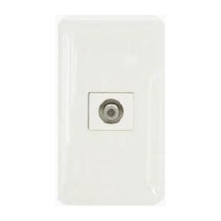 Omni P1-TV-PK TV Cable Outlet in Plate (Flush Type) | Omni by KHM Megatools Corp.