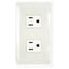 Omni P2-EG-PK 2pc Convenience Outlet with Ground in Plate (Flush Type) | Omni by KHM Megatools Corp.