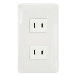 Omni P2-ER-PK 2pc Regular Outlet in Plate (Flush Type) | Omni by KHM Megatools Corp. Main image