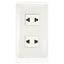 Omni P2-EU-PK 2pc Universal Outlet in Plate (Flush Type) | Omni by KHM Megatools Corp.