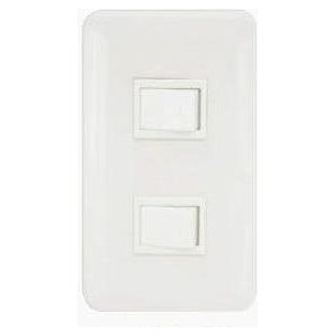 Omni P2-S13-PK 2pc 1-Way Switch in Plate (Flush Type) | Omni by KHM Megatools Corp. Main image