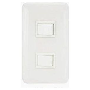 Omni P2-S13-PK 2pc 1-Way Switch in Plate (Flush Type) | Omni by KHM Megatools Corp.