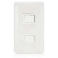 Omni P2-S13-PK 2pc 1-Way Switch in Plate (Flush Type) | Omni by KHM Megatools Corp.