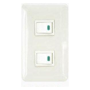 Omni P2-S14-PK 2pc 1-Way Illuminated Switch in Plate (Flush Type) | Omni by KHM Megatools Corp. Main image