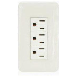 Omni P3-EG-PK 3pc Convenience Outlet with Ground in Plate (Flush Type) | Omni by KHM Megatools Corp. Main image