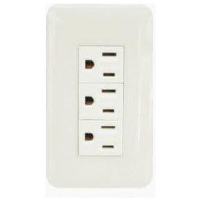 Omni P3-EG-PK 3pc Convenience Outlet with Ground in Plate (Flush Type) | Omni by KHM Megatools Corp.