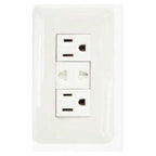 Omni P3-EG/EU/EG-PK 2 pc Convenience Outlet with Ground & Universal Outlet with Safety Shutter in Plate (Flush Type) | Omni by KHM Megatools Corp.