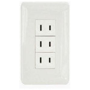 Omni P3-ER-PK 3pc Regular Outlet in Plate (Flush Type) | Omni by KHM Megatools Corp. Main image