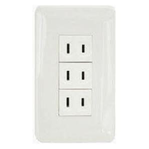 Omni P3-ER-PK 3pc Regular Outlet in Plate (Flush Type) | Omni by KHM Megatools Corp. Main image