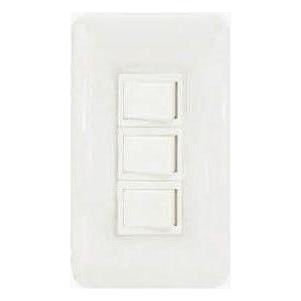 Omni P3-S13-PK 3pc 1-Way Switch in Plate (Flush Type) | Omni by KHM Megatools Corp. Main image