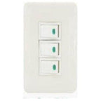 Omni P3-S14-Pk 3pc 1-Way Illuminate Switch in Plate (Flush Type) | Omni by KHM Megatools Corp.