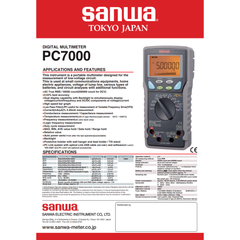 Sanwa PC7000 Digital Multimeter (PC Link) [High Accuracy & Resolution]
