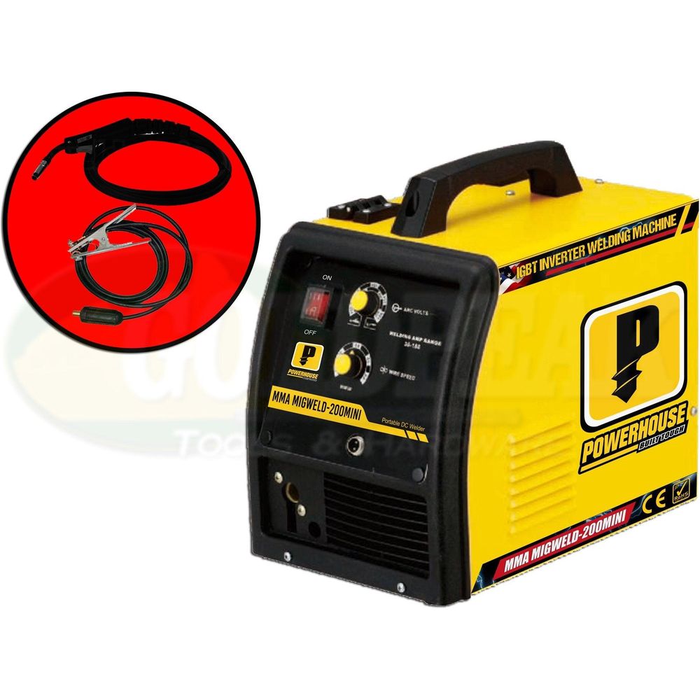 Powerhouse MIGWELD-200 MINI MIG Welding Machine (Fluxcored) - Goldpeak Tools PH Powerhouse