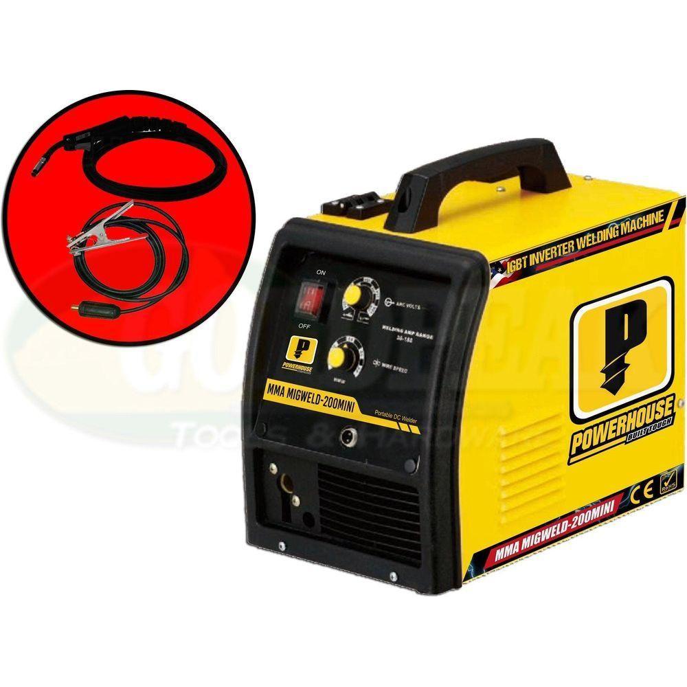 Powerhouse MIGWELD-200 MINI MIG Welding Machine (Fluxcored) - Goldpeak Tools PH Powerhouse