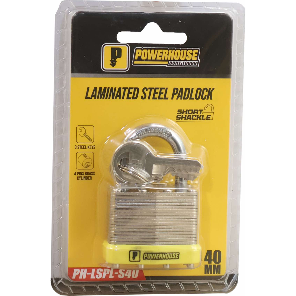 Powerhouse PH-LSPL Laminated Steel Padlock (Short Shackle) Secondary image