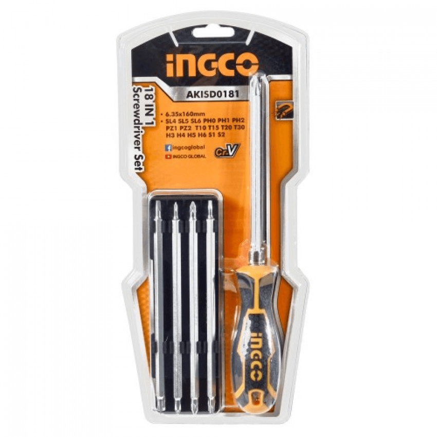 Ingco AKISD0181 18in1 Screwdriver Set - KHM Megatools Corp.