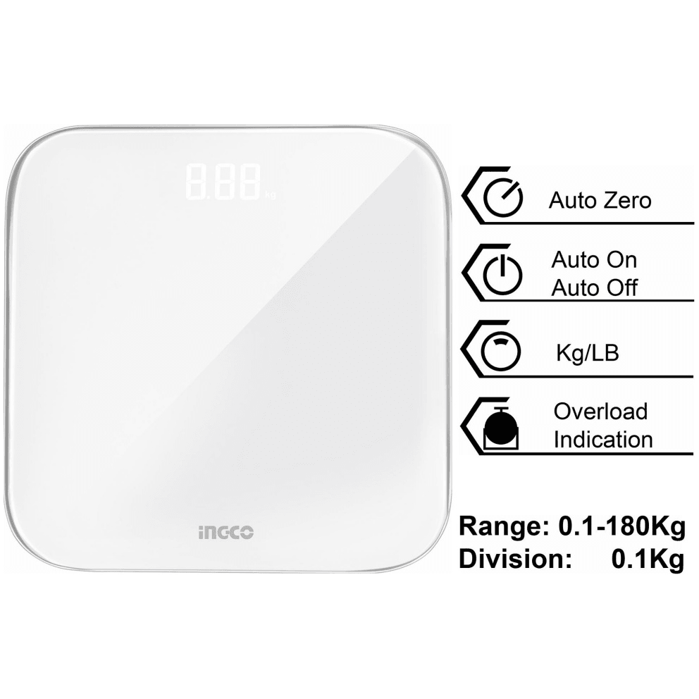 Ingco HESA41802 Body Weighing Scale 180kg - KHM Megatools Corp. Main image