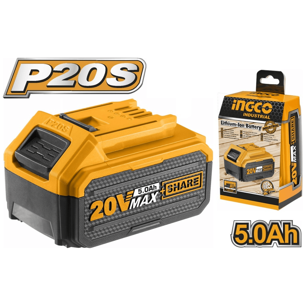 Ingco FBLI2003 20V Lithium Ion Battery 5.0Ah (P20S) - KHM Megatools Corp. Main image