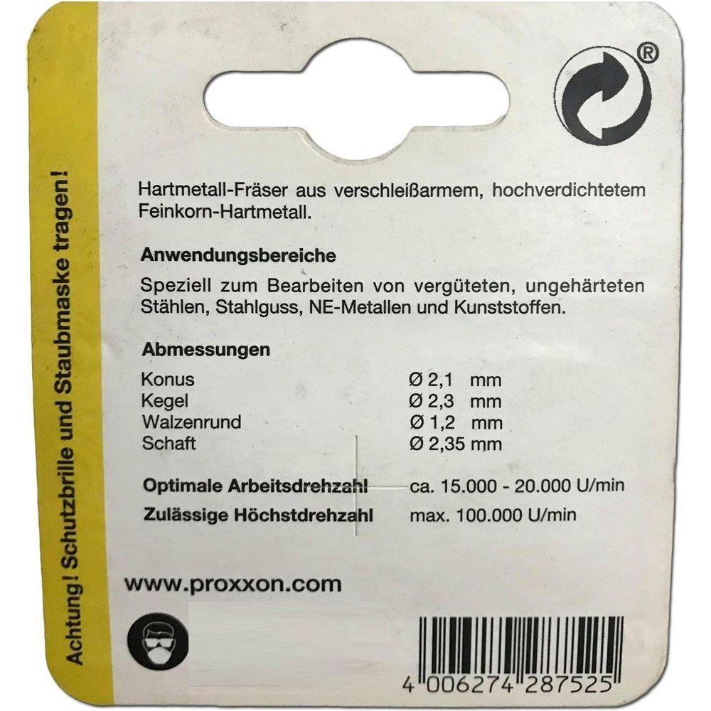 Proxxon 28-752 Tungsten Carbide Miller (3 pcs) Secondary image
