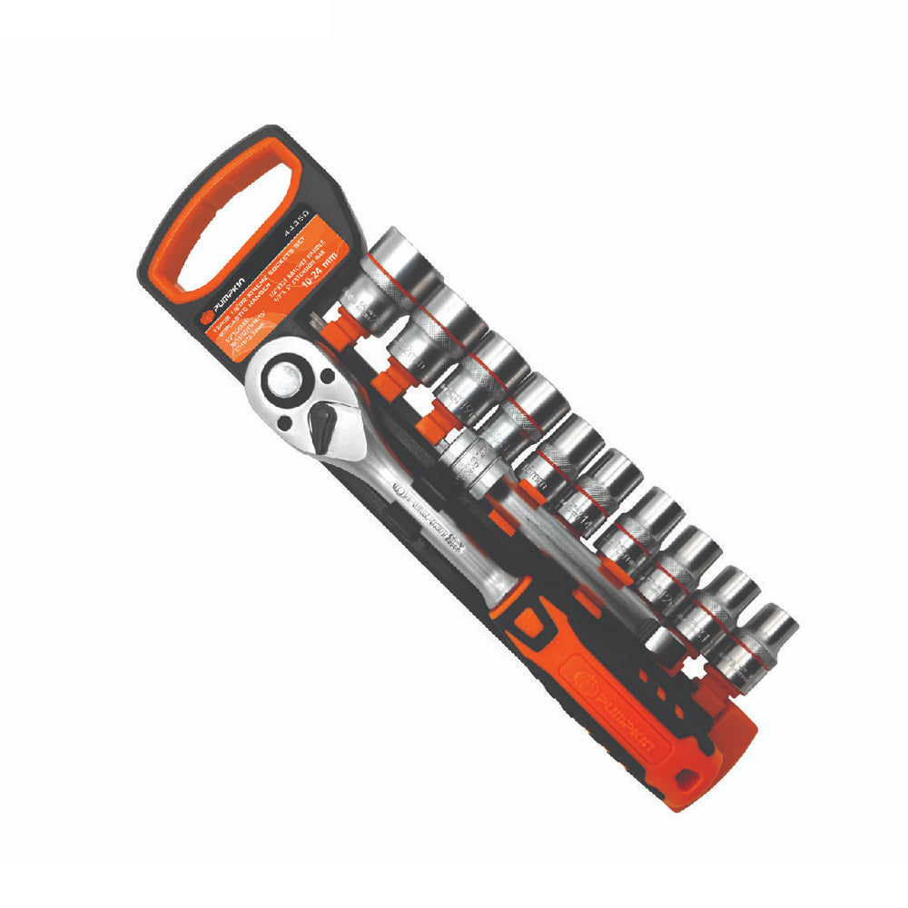 Pumpkin MTC44350 Xtreme 12pcs 1/2" DR Sockets Set 10-24mm - ToolsSavvy.ph